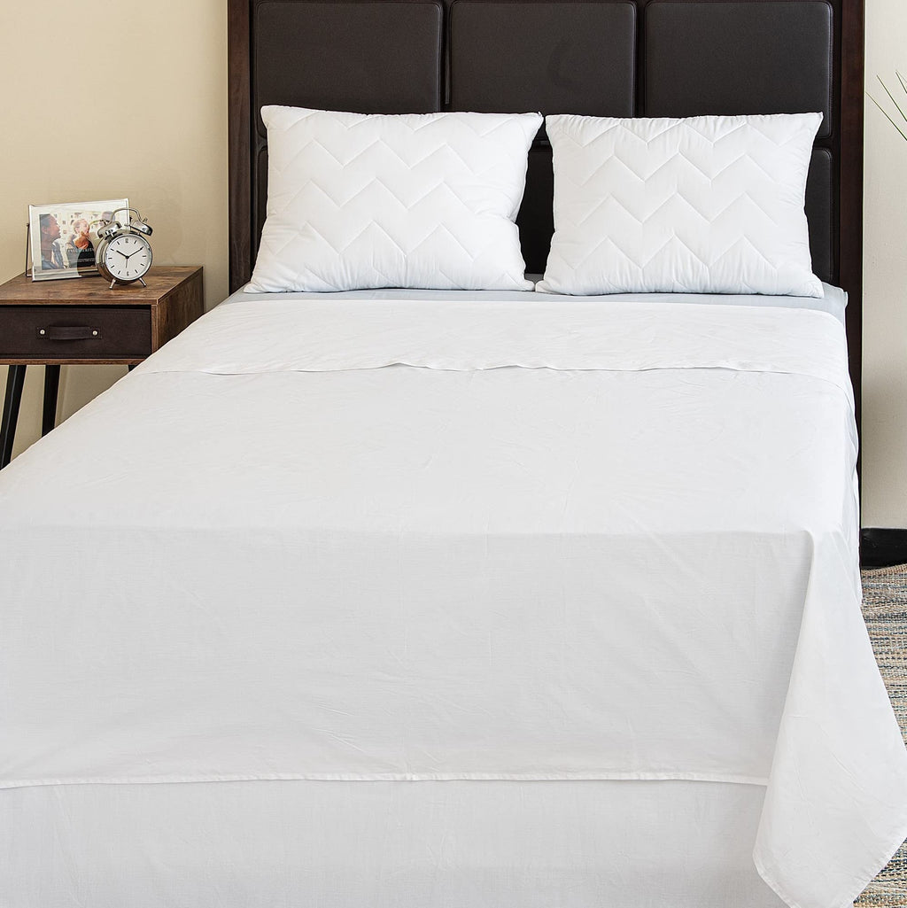 Premium Egyptian Cotton Oversized King Size Flat Sheet for Bed - 100% Cotton - Durable and Comfortable with 200 Thread Count - Soft, Breathea... - Breathable Egyptian Cotton Flat & Fitted Sheets Detail