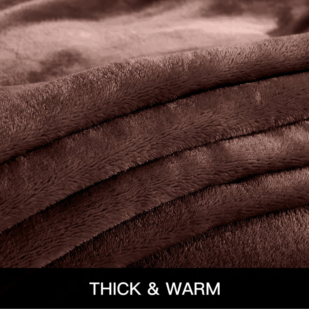 Reversible Sherpa Throw Blanket, Fuzzy & Plush Warm Fleece Blanket, Throw Size Coffee Blankets for Couch Beds, Machine Washable Blanket... - Super Soft Reversible Sherpa Flannel Blanket Detail