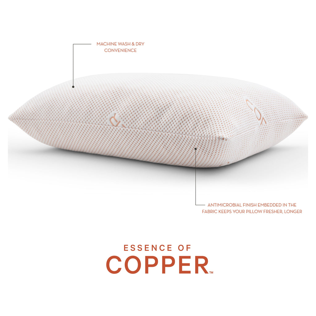 Decorative Plump Luxury Knit Bed Pillow 2 Pack, Standard/Queen, Polyester - Hotel Quality Plush Sleeping Pillows Detail