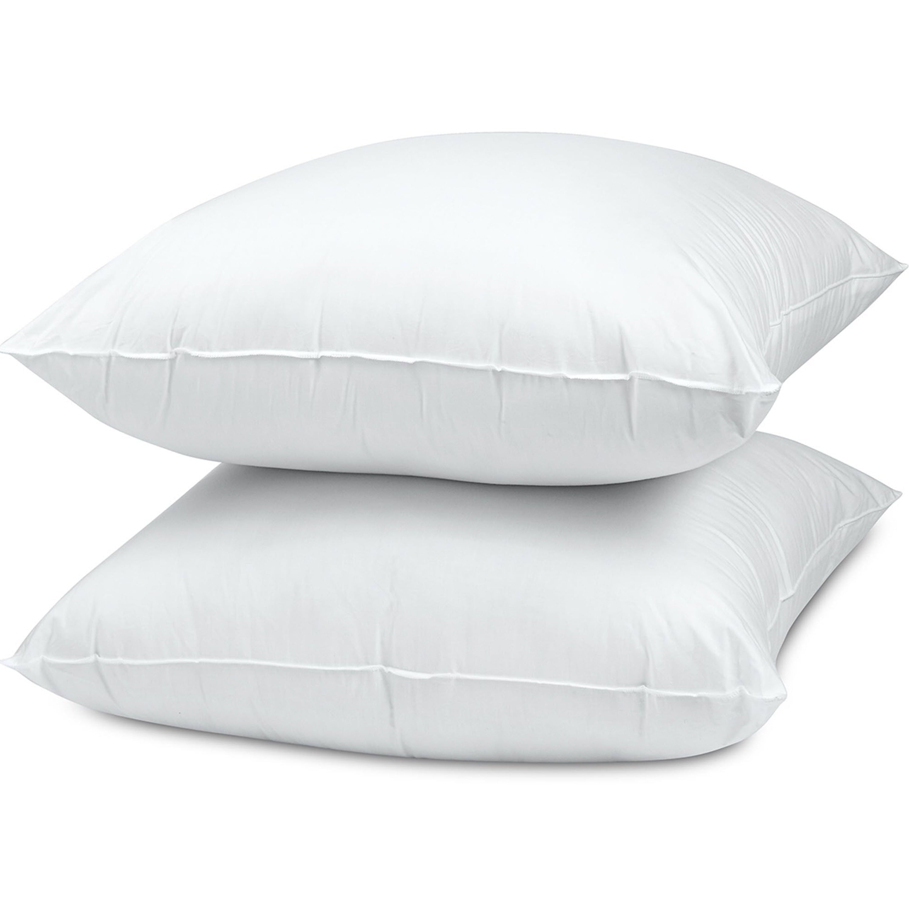 Orthopedic Support Cotton Euro Throw Pillow, 26" x 26", White- Allergy Defense Fabric - Decorative Throw Pillow Cushion for Sofa & Bed Detail