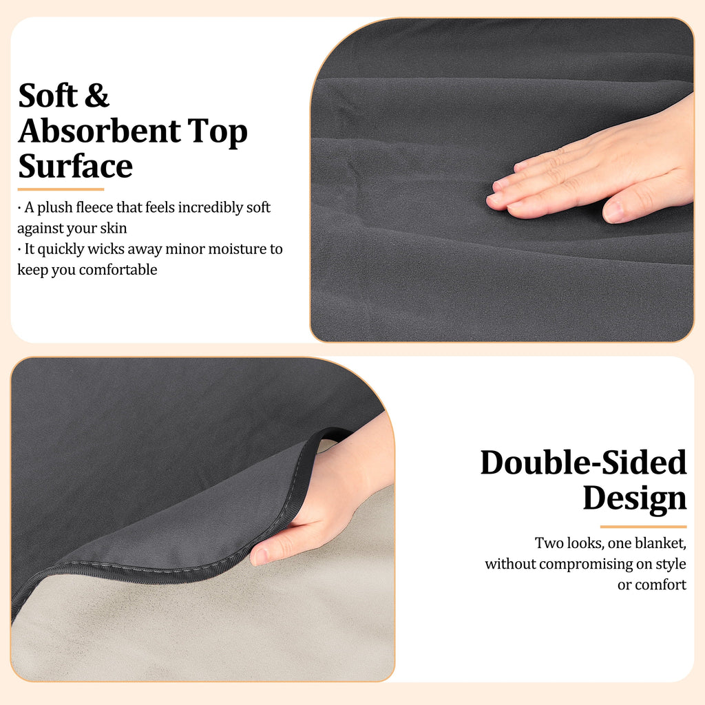 Super Soft Flannel Waterproof Blanket for Couch, Reversible Washable Sofa Bed Coverlet Protector | Leak Proof, Comfortable | for People ... - Cozy Fleece Throw Blanket for Couch & Bed Detail