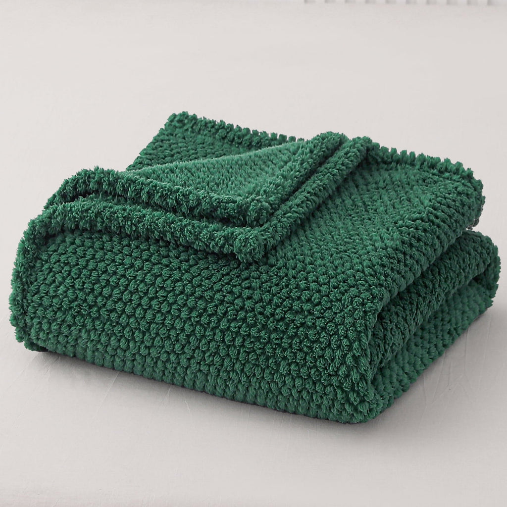 Super Soft Flannel Fuzzy Fleece 50"x70" Throw Blanket for Couch, Fluffy Warm Soft Jacquard Blankets for Fall Winter, Lightweight and Coz... - Cozy Fleece Throw Blanket for Couch & Bed Detail