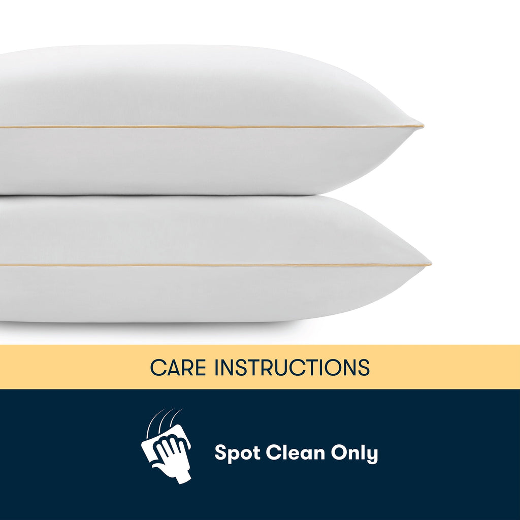 Hotel Collection pedic Bounce Back Standard/Queen Bed Pillow, Hypoallergenic Fill - Decorative Throw Pillow Cushion for Sofa & Bed Detail