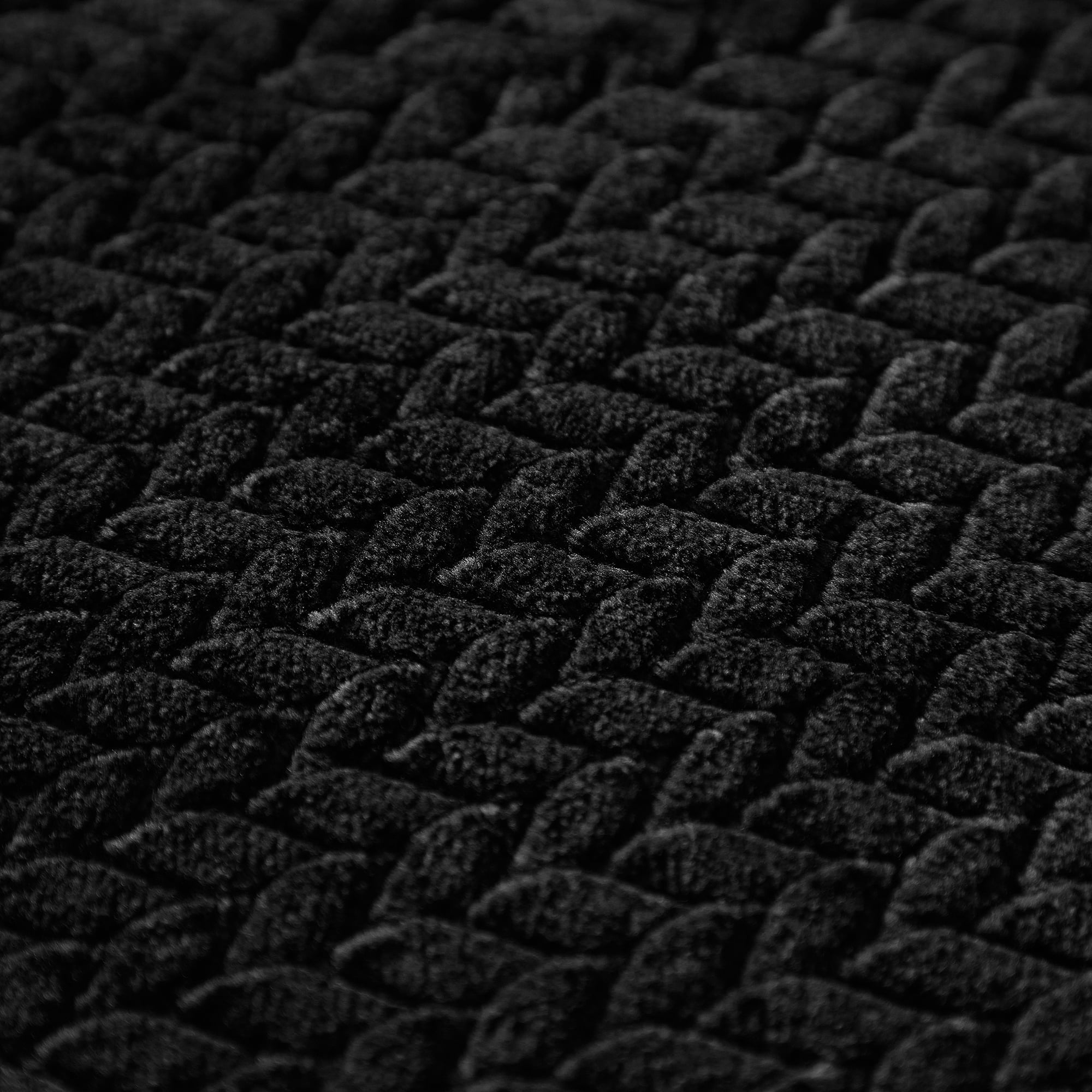 Decorative Knitted Cozy Textured Plush Throw Blanket, Black, 50"x60" All Ages - Lightweight Plush Warm Blanket for All Seasons Detail