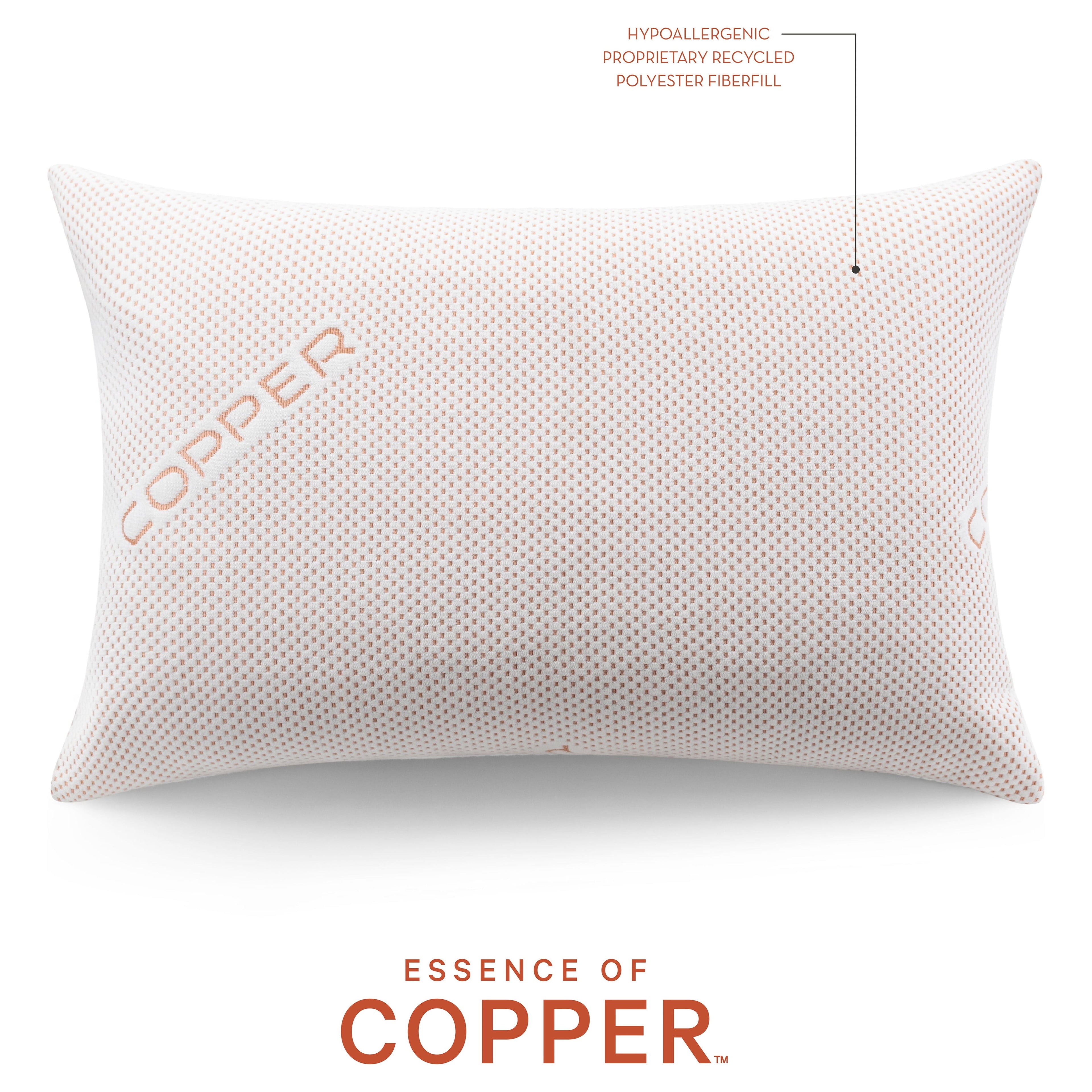 Decorative Plump Luxury Knit Bed Pillow 2 Pack, Standard/Queen, Polyester - Hotel Quality Plush Sleeping Pillows Detail