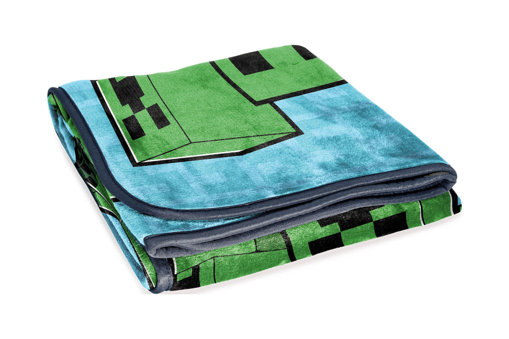 Reversible Sherpa Kids Silk Touch Throw Blanket, 46 x 60, Microfiber, Blue - Cozy Fleece Throw Blanket for Couch & Bed Detail