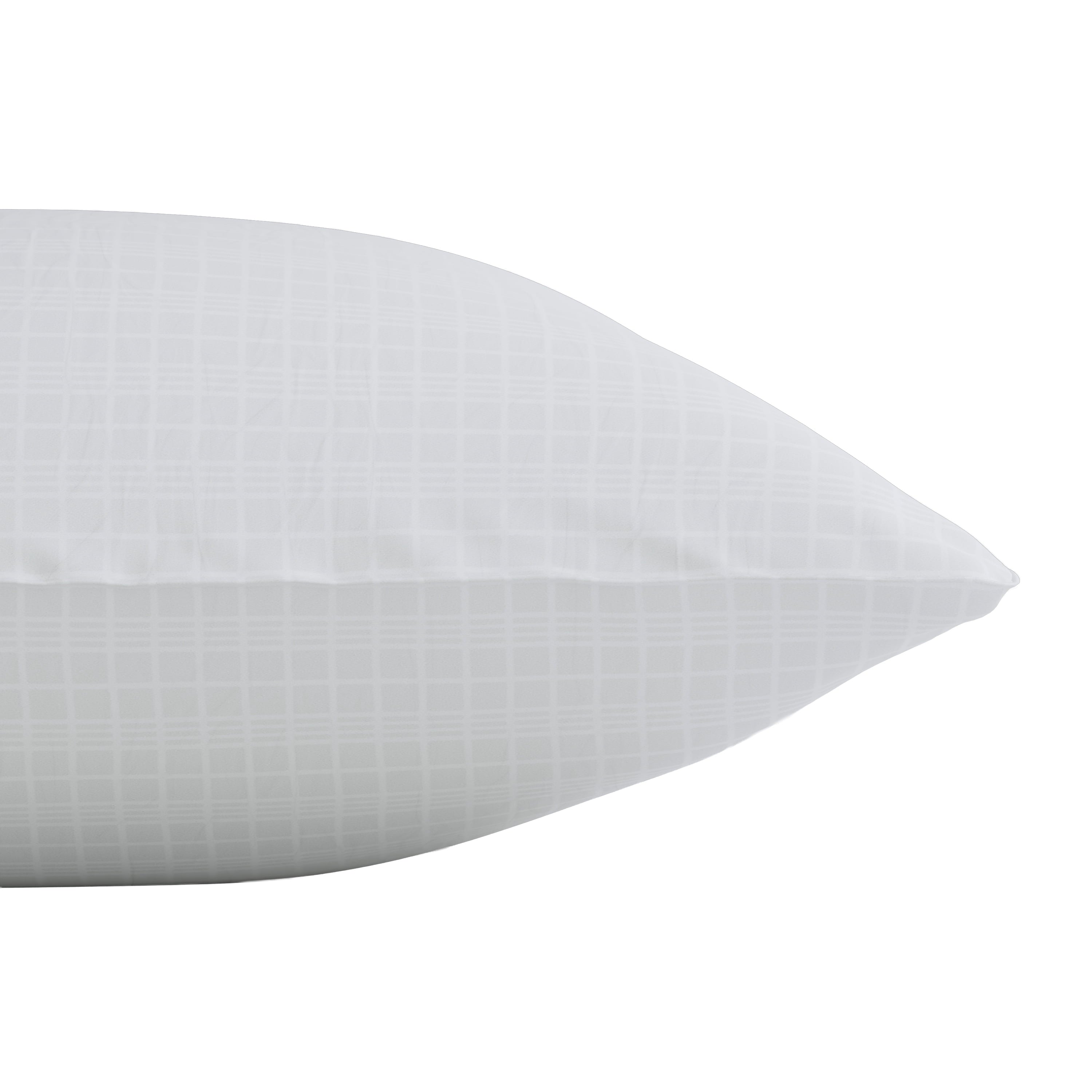 Decorative Plump Comfort Complete Bed Pillow, Standard/Queen, White- All Positions Antimicrobial - Orthopedic Shredded Foam Bed Pillow Set Detail