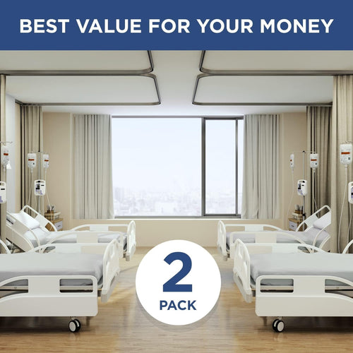 Breathable Luxury 2 Pack Fitted Hospital Bed Sheets with Elastic All Around for a Perfect Fit - Cotton Rich Soft Knitted Jersey Sheet, ... - Breathable Egyptian Cotton Flat & Fitted Sheets Detail