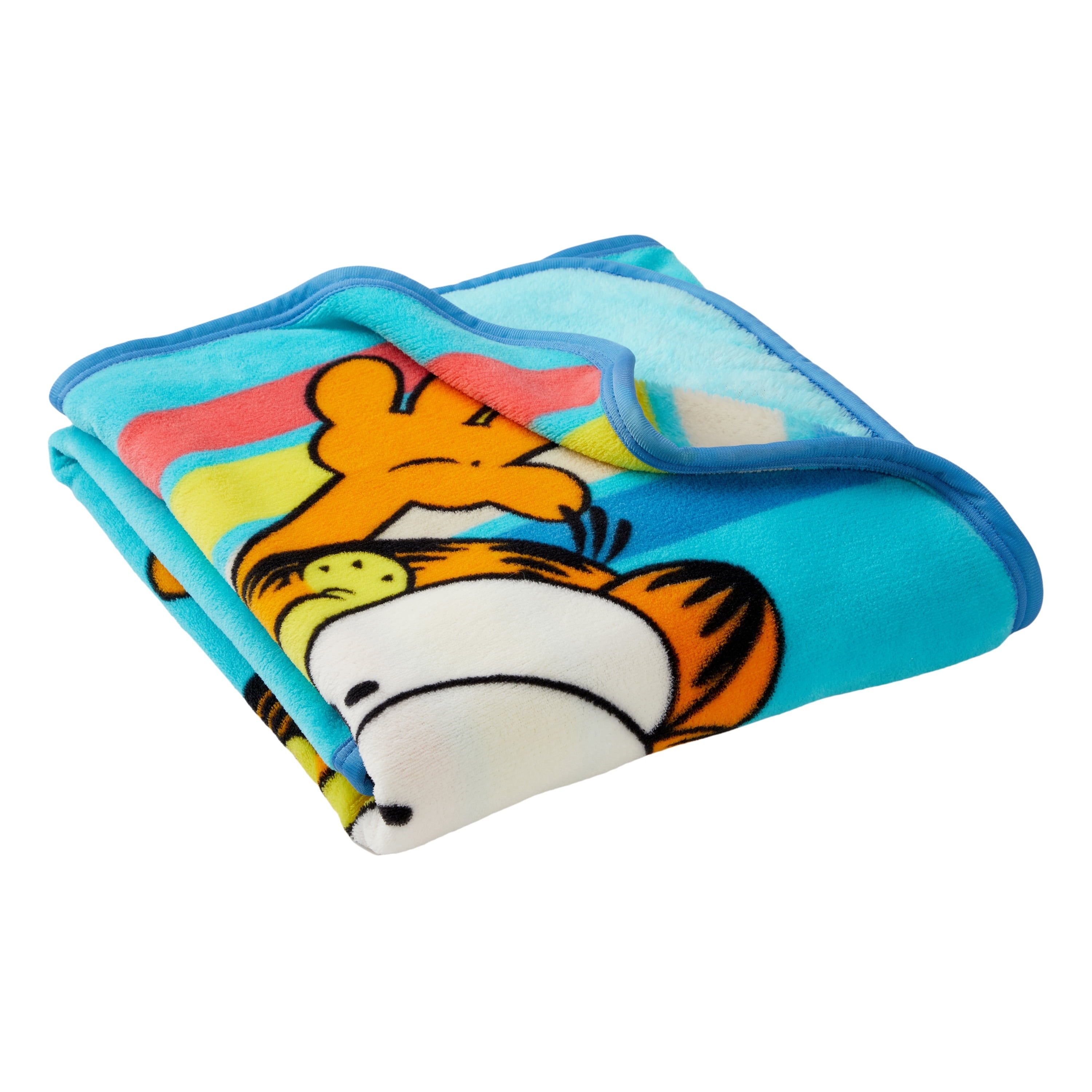 Cozy Fleece Kids Blue Print Fleece Throw Blanket, 46 x 60 - Cozy Fleece Throw Blanket for Couch & Bed Detail