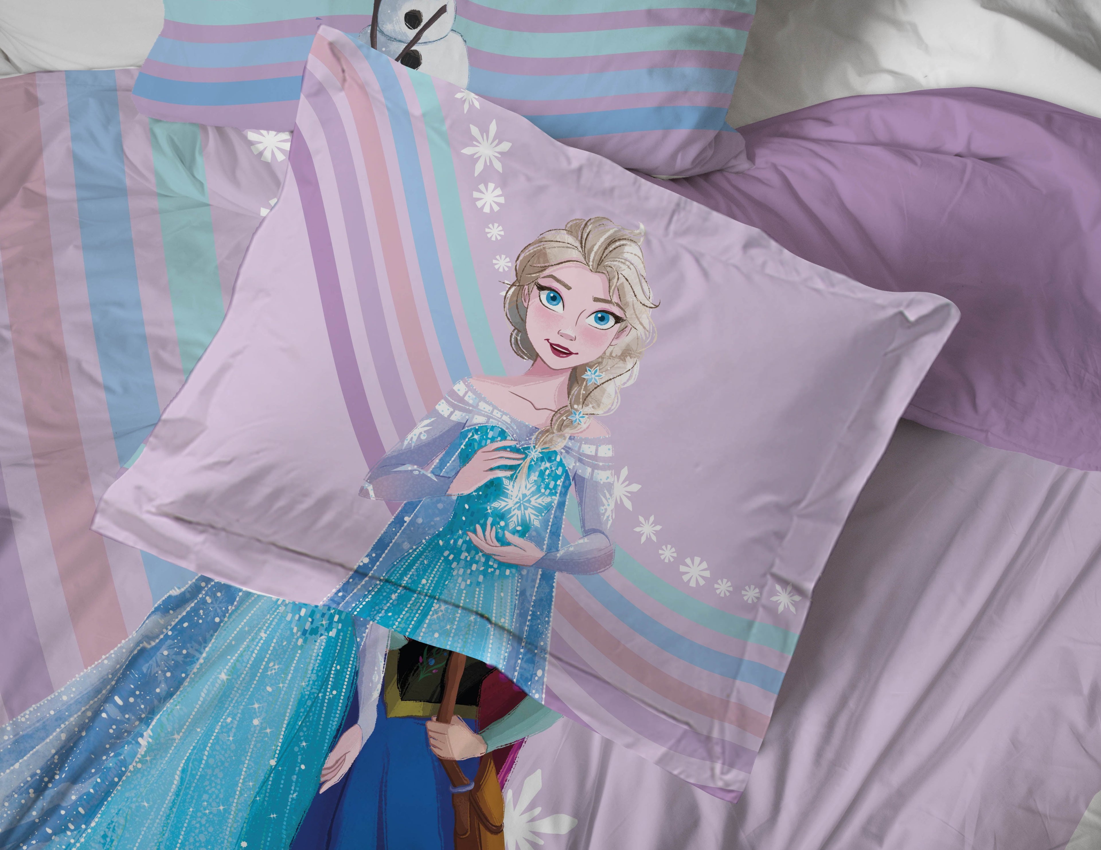Fluffy Down Alternative The Poet Inside 5 Piece Twin Size Kids Comforter Set wth Sham - Super Soft Elsa Bed Set for Kids - Cloud-Like Soft Lightweight Bed Comforter Detail