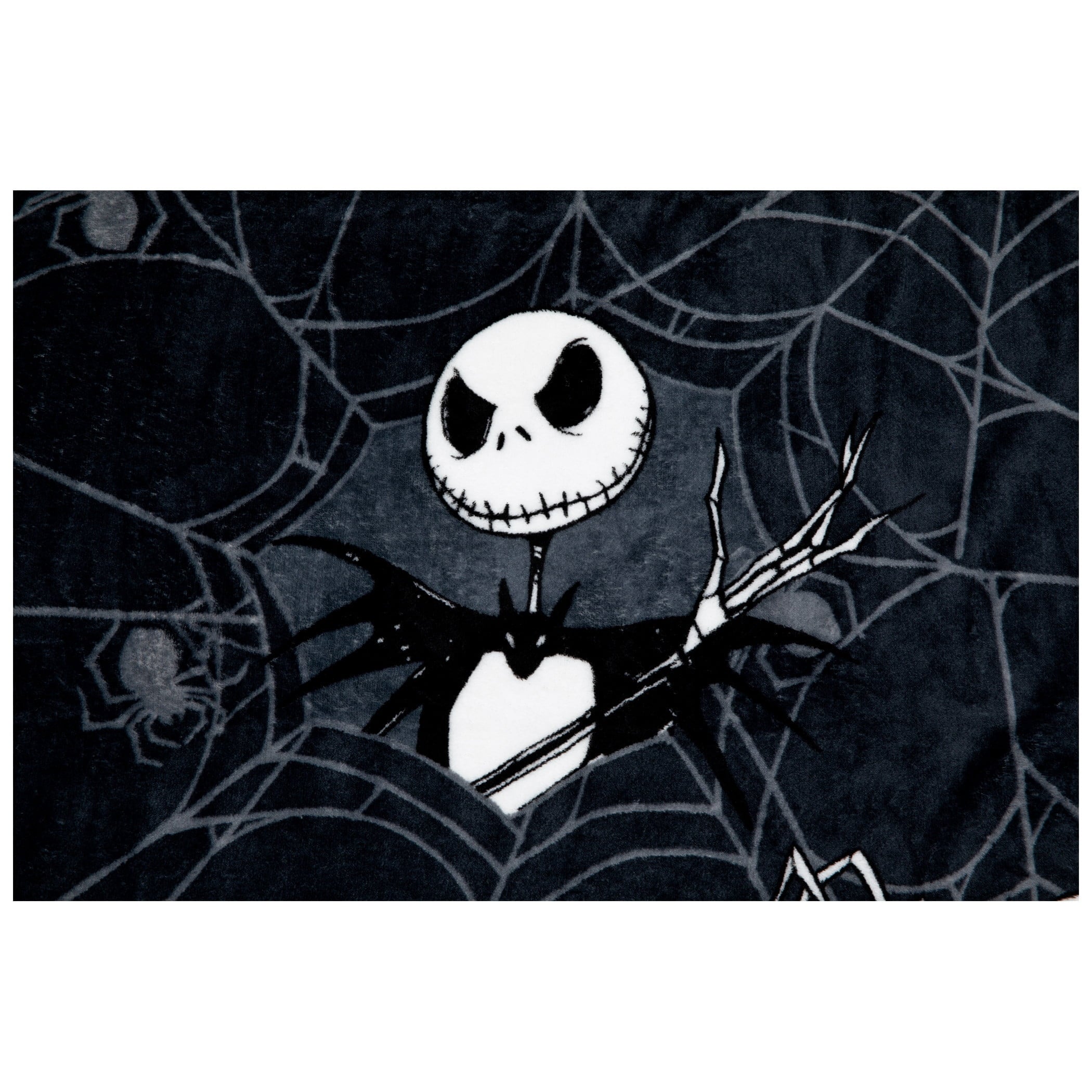 Lightweight Warm Nightmare Before Christmas Jack Skellington 62x90 Plush Throw Blanket, 100% Polyester - Cozy Fleece Throw Blanket for Couch & Bed Detail