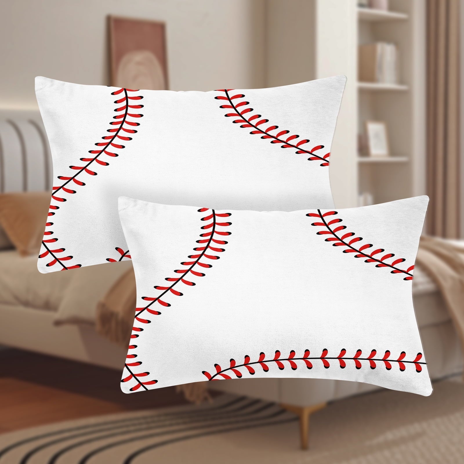 Ultra-Soft Baseball Sheet Set Sports Theme Bedding Set for Kids 3D Baseball Pattern Bed Sheets Baseball Games Bed Sheet Set Room... - Luxury Bed Sheet Set with Deep Pockets Detail