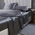 Wrinkle-Resistant Luxury 5-Piece Satin Sheets Twin Silk Sheets Bed Sheet Set Ultra-Silky & Skin-Friendly Deep Pocket Bed Flat Fitted Sheet - Cooling Hotel Quality Bedding Sheets and Pillowcases - Default Title