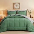 All-Season Grass Green/Grey Queen Size Comforter Set,3-Pieces Reversible Comforter Set Soft and Lightweight,All Season Down Alte... - Cloud-Like Soft Lightweight Bed Comforter - Default Title