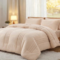 All-Season Twin Comforter Set 5 Pieces,Bed in a Bag, Bedding Set with Comforter,Fitted Sheet,Flat Sheet,Pillowcase, All Season - Cloud-Like Soft Lightweight Bed Comforter - Default Title