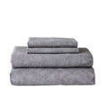 Breathable Luxury 300 Thread Count 4-Piece Cotton Percale Ziggy Geo Print Grey Flannel Bed Sheet Set, Full - Cooling Hotel Quality Bedding Sheets and Pillowcases - Default Title