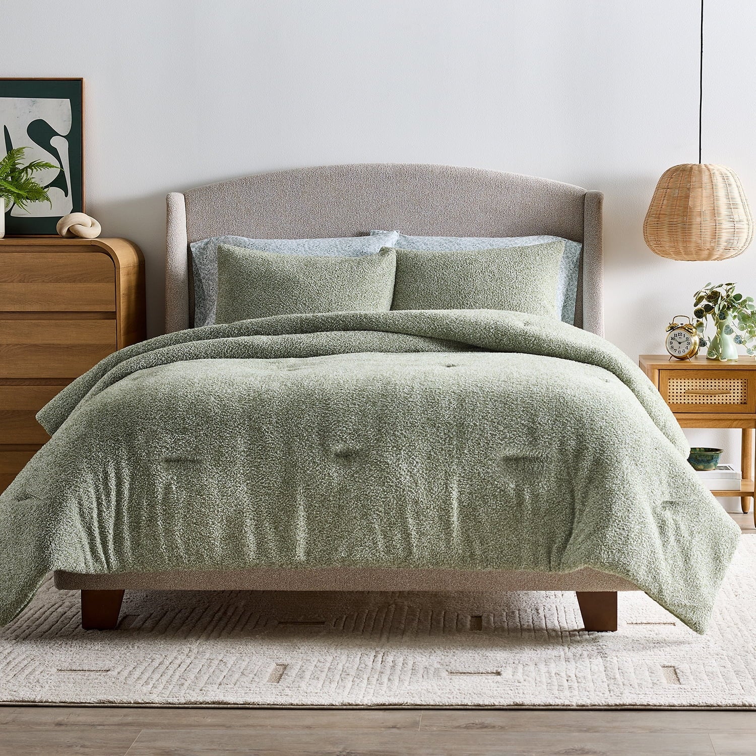 All-Season King, Comforter Set with Shams - Soft and Cozy, Green - Hypoallergenic Ultra-Fluffy Quilt for Winter - Default Title