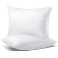 Decorative Plump Bed Pillows Queen Size Set of 2, Hotel Gusseted Pillows for Sleeping, Alternative to Down Pillows, Soft Supportive & ... - Orthopedic Shredded Foam Bed Pillow Set - Default Title