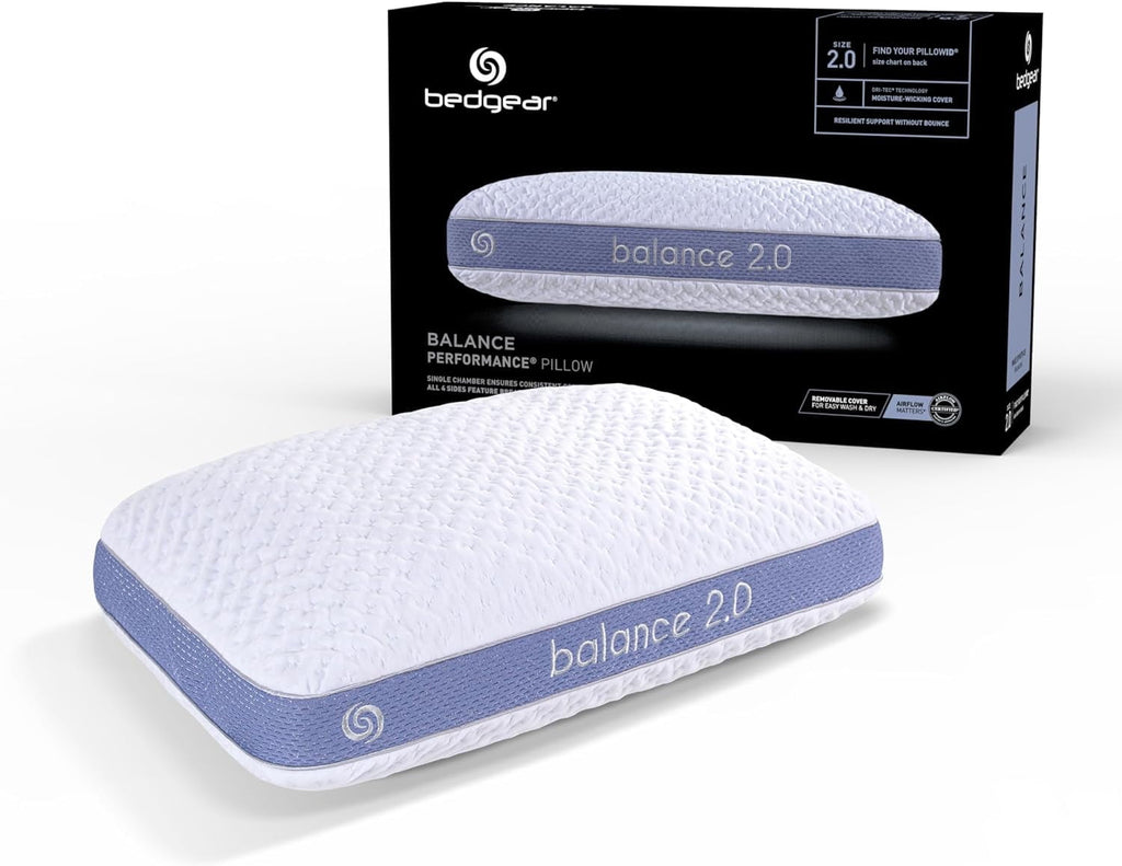Hotel Collection Performance Pillow – 2.0 - Moisture Wicking Bed Pillow for All Sleep Positions - Medium Firmness Bed Pillow -... - Ergonomic Memory Foam Pillow for Neck Pain Support - Default Title