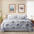 Fluffy Down Alternative Queen Comforter Sets,7-Pieces Reversible Bedding Sets,Bed in a Bag with Comforter,Flat Sheet and Fitted Sheet,Pillowc... - Luxurious Quilted Duvet Cover Set - Default Title