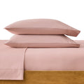 Breathable Luxury 300 Thread Count Cotton Percale 3-Piece Antique Blush Bed Sheet Set, Twin - Breathable Egyptian Cotton Flat & Fitted Sheets - Default Title