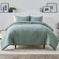 Heavyweight Warmth 3-Piece Sage Floral Comforter Set, Full/Queen - All-Season Down Alternative Comforter Insert - Default Title