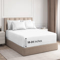 Wrinkle-Resistant 6-Piece Extra Deep Pocket Sheet Set With Extra Matching Pillowcases - King Size Bed Sheets Fits 18"-24" Ma... - Premium Ultra-Soft Pillowcase Pair for Sleeping - Default Title