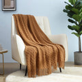 Cozy Fleece Home Decor Rustic Couch Sofa Chair Bed Throw Blanket, Soft Warm Light Weight in Spring Summer (50''X60'' Brown) - Lightweight Plush Warm Blanket for All Seasons - Default Title