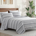 Breathable Luxury Home 3-Piece Twin Microfiber Classic Stripe Bed Sheet Set, Super Soft, Breathable Stripe Bedding with 16 inches Deep ... - Luxury Bed Sheet Set with Deep Pockets - Default Title