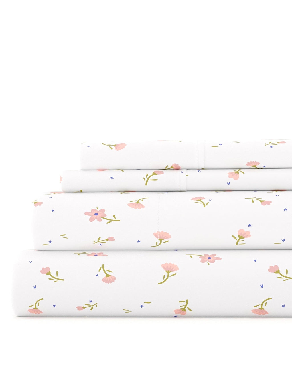 Ultra-Soft Ultra Soft & Breathable Wrinkle Free Bed Sheets Set - Floral Pink Farmhouse Patterned for Twin Size Bedding - Premium Ultra-Soft Pillowcase Pair for Sleeping - Default Title