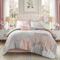 Hypoallergenic Cloud King Size Comforter Set, 5-Piece Floral Bedding Set for All Season, Blush Comforter Set King with Bed Skirt - Luxurious Quilted Duvet Cover Set - Default Title
