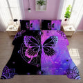 Hypoallergenic Cloud Butterfly Comforter Set Full Size for Girls Kids Teens Black Blue Purple Tie Dye Bedding Set 3 Pieces - Cloud-Like Soft Lightweight Bed Comforter - Default Title