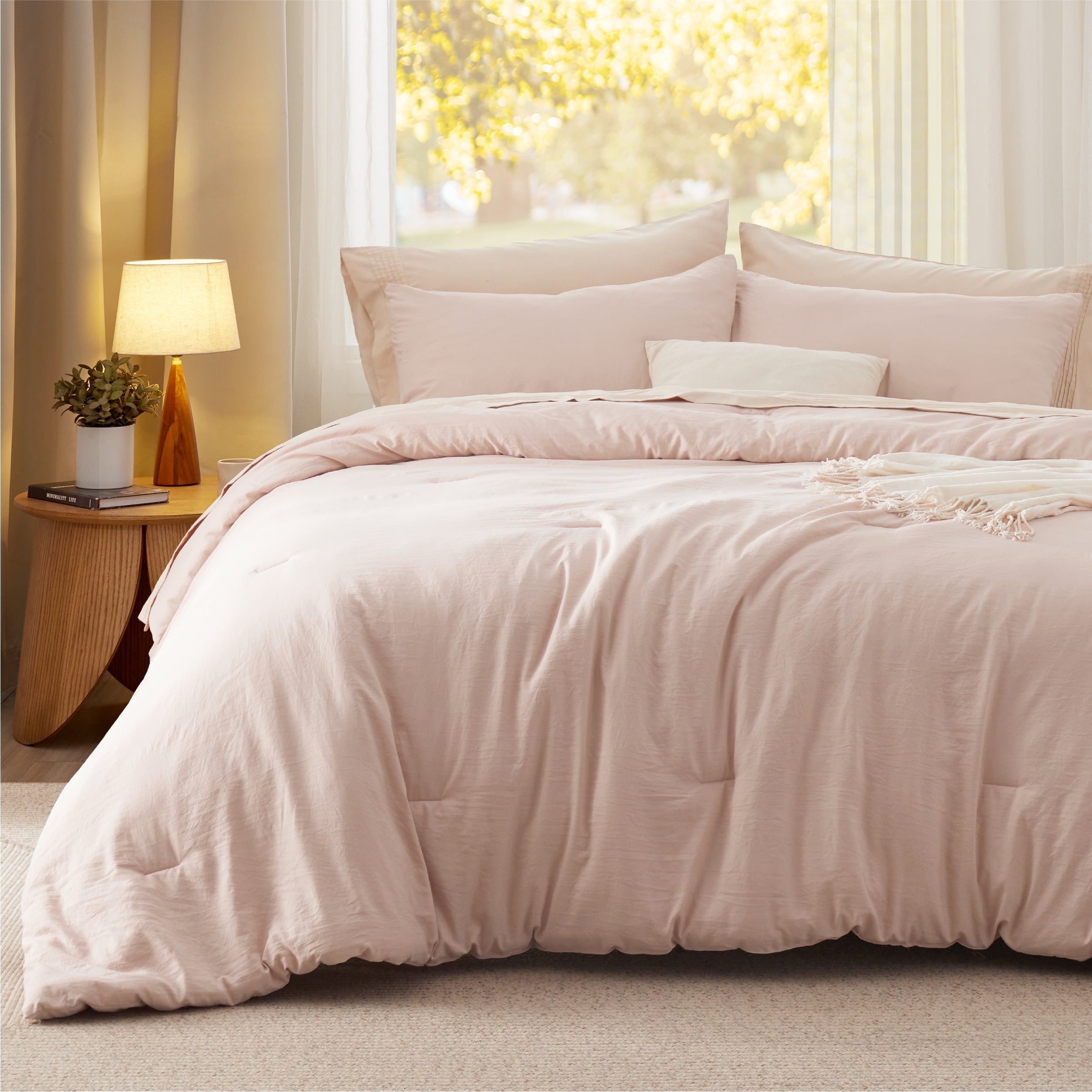 Hypoallergenic Cloud 2 Pieces Twin Comforter Bedding Set, Pink Comforter Set for All Seasons, 1 Lightweight Prewashed Comforter and 1 Pill... - Hypoallergenic Ultra-Fluffy Quilt for Winter - Default Title