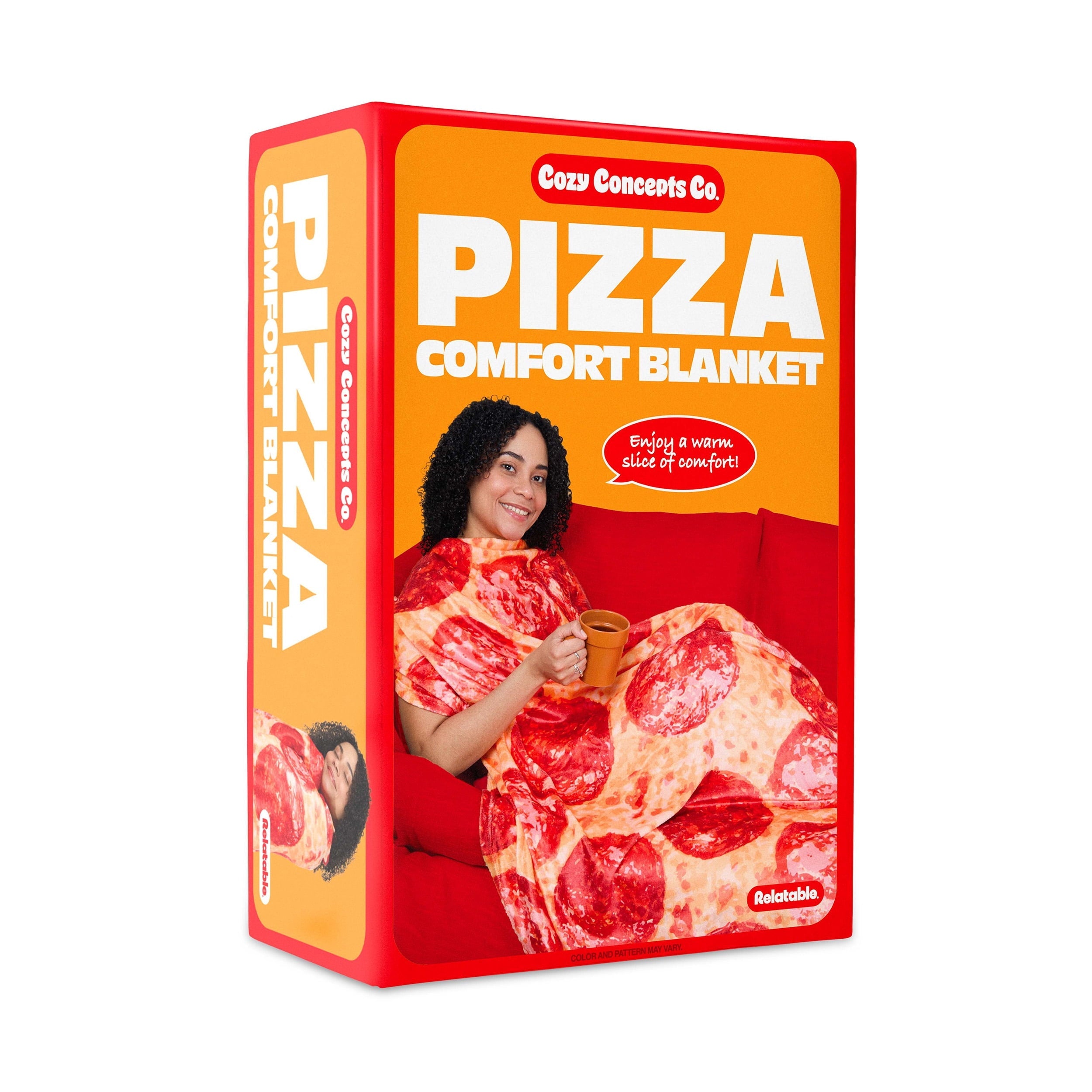 Decorative Knitted Pizza Throw Blanket Large 65 Cozy Fleece Blanket - Super Soft Reversible Sherpa Flannel Blanket - Default Title