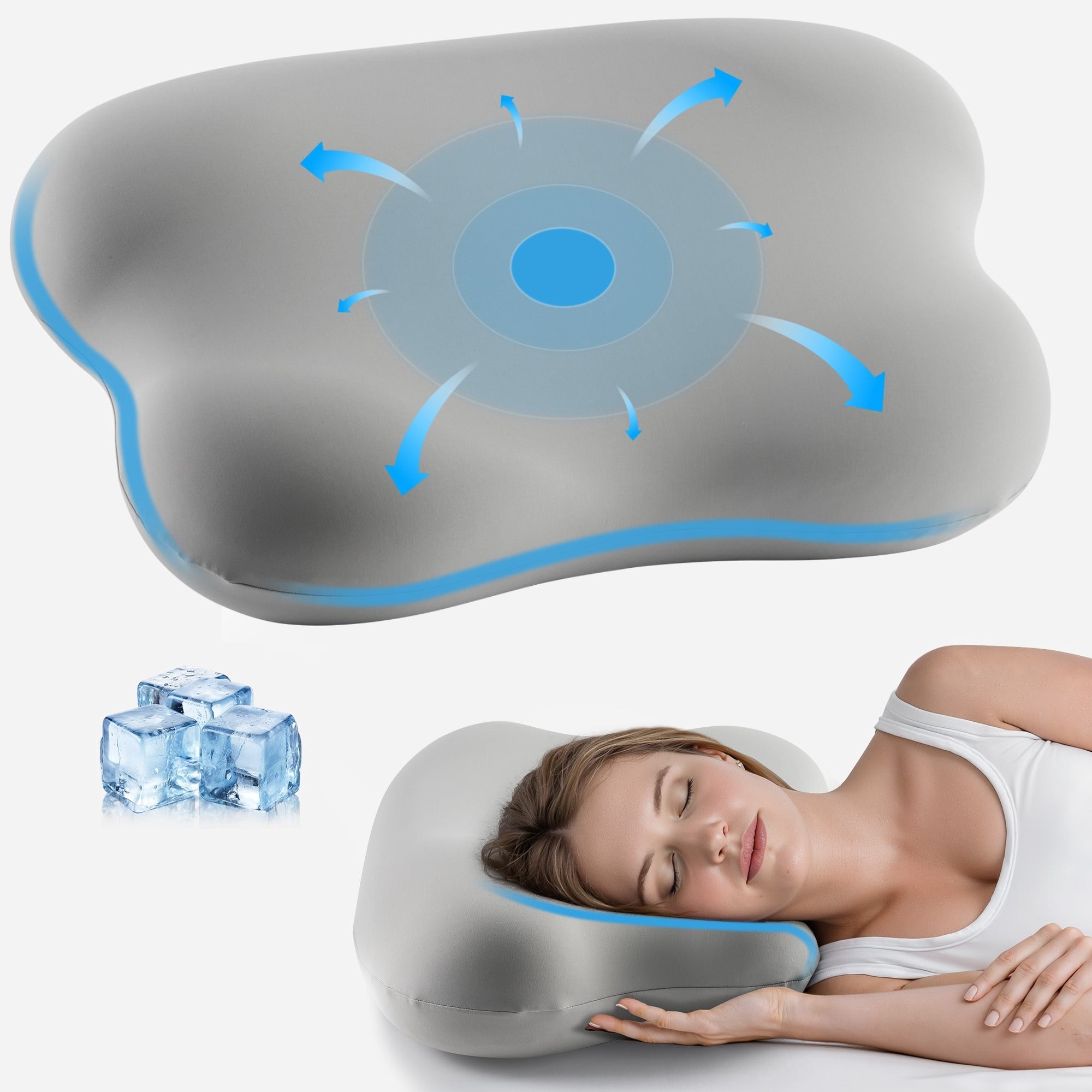 Orthopedic Support Cervical Pillow Orthopedic Cervical Pillow for Neck Pain Relief, Memory Foam Bed Pillow with Pillowcase, Contour Bed ... - Ergonomic Memory Foam Pillow for Neck Pain Support - Default Title