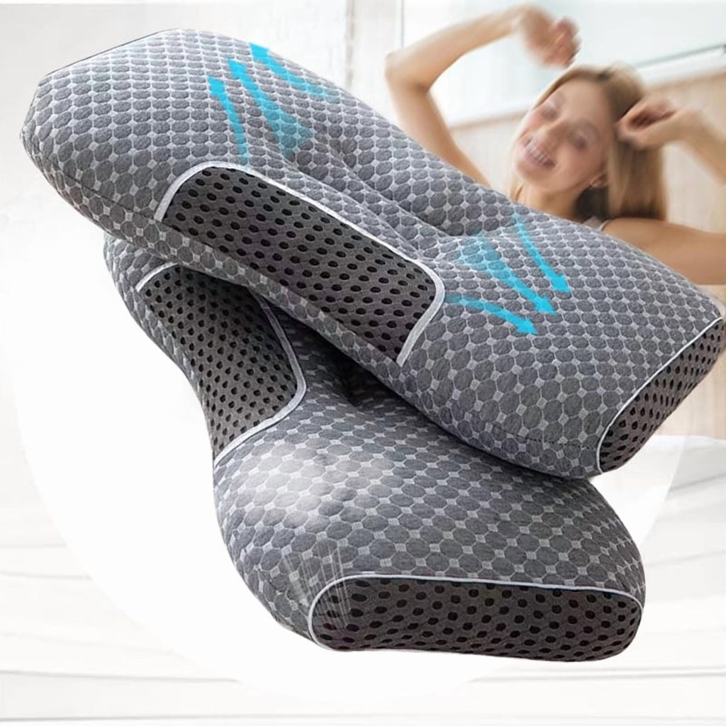 Decorative Plump 2-Piece Set - 24"x15" Gray Bed for Back, Side, Stomach Sleepers - Ergonomic Memory Foam Pillow for Neck Pain Support - Default Title