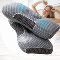Decorative Plump 2-Piece Set - 24"x15" Gray Bed for Back, Side, Stomach Sleepers - Ergonomic Memory Foam Pillow for Neck Pain Support - Default Title
