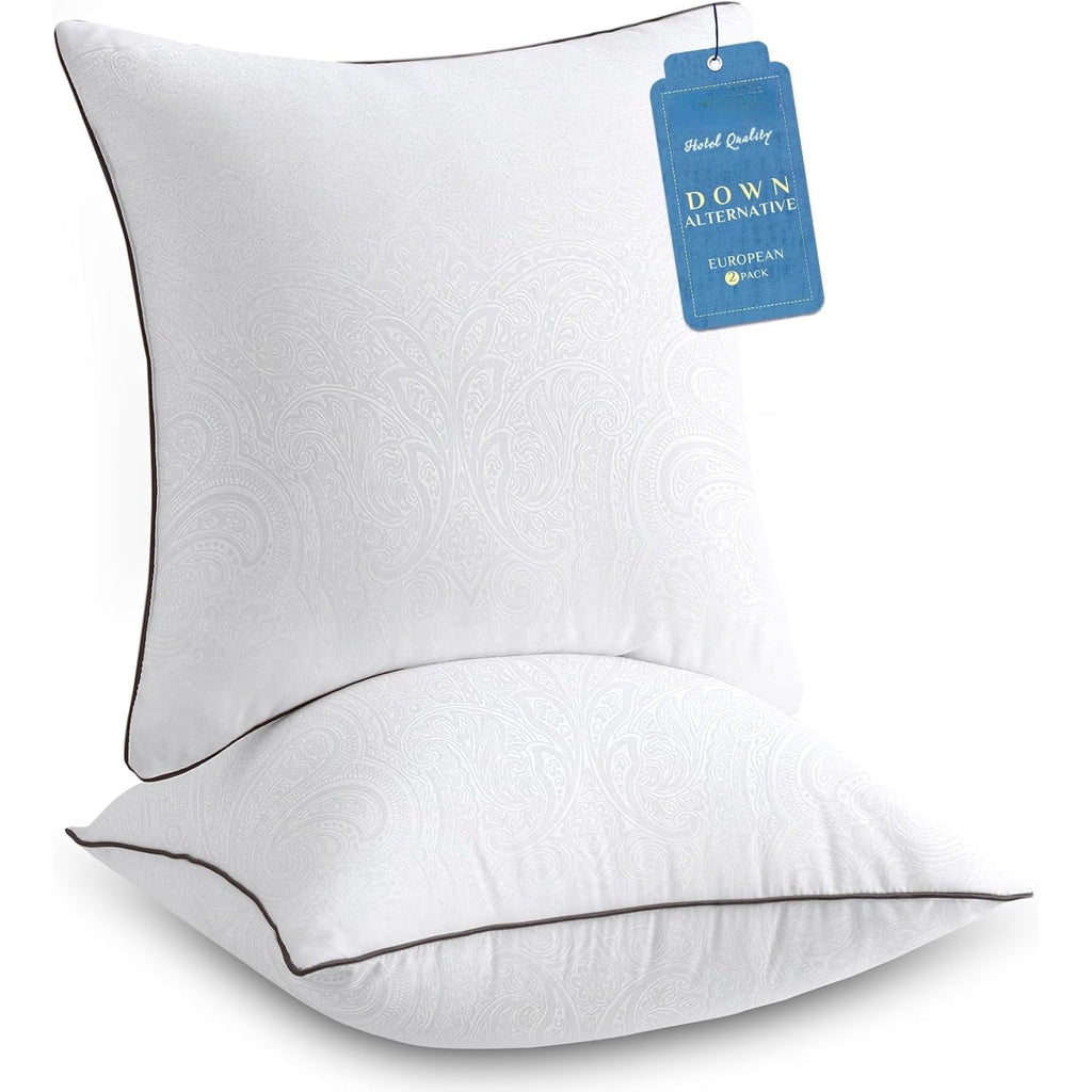 Hotel Collection for Sleeping, Soft and Supportive Throw for Couch, Bed and Sofa, Down Alternative Pillow, 26x26 Inches - Ergonomic Memory Foam Pillow for Neck Pain Support - Default Title