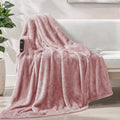 Super Soft Flannel Plush Fuzzy Large Fleece Throw Blanket (50" x 70", Dusty Pink)- Soft, Warm and Lightweight - Super Soft Reversible Sherpa Flannel Blanket - Default Title