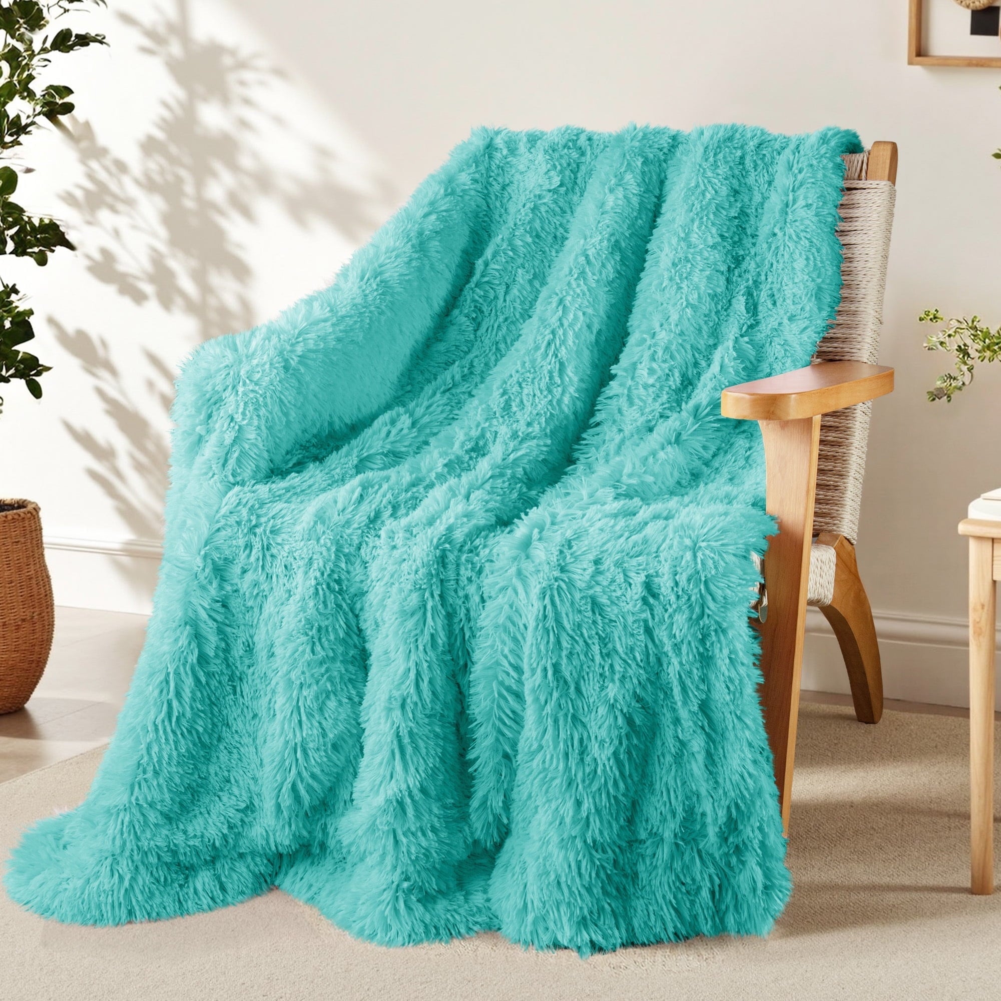 Lightweight Warm Fuzzy Faux Fur Throw Blanket, Reversible Shaggy Sherpa Fleece Blankets,Fluffy Plush Warm Throws for Couch, Bed, 50x60... - Super Soft Reversible Sherpa Flannel Blanket - Default Title
