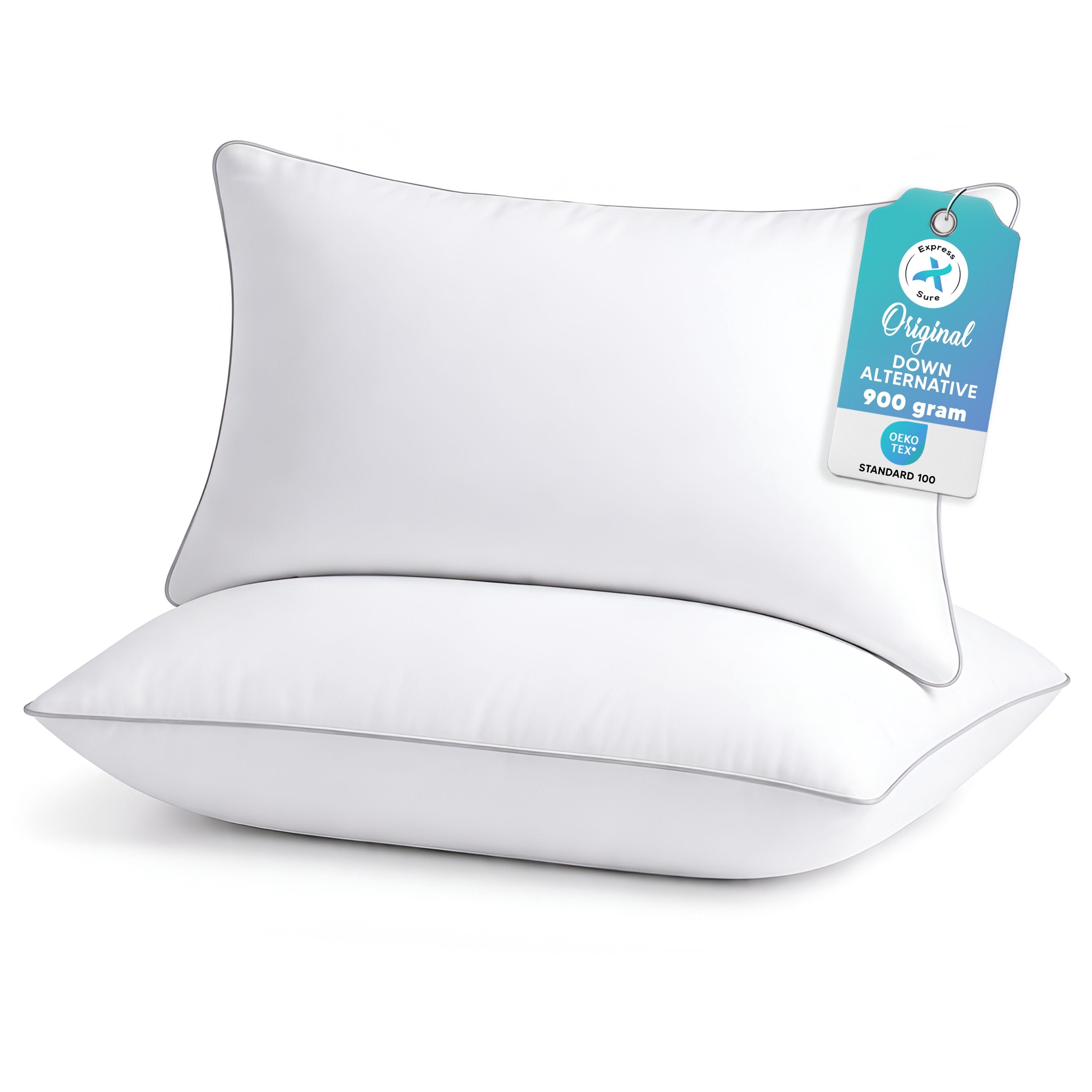 Ergonomic Memory Foam 2-Pack Standard Bed Pillows – Soft, Breathable & Hypoallergenic for Better Sleep - Ergonomic Memory Foam Pillow for Neck Pain Support - Default Title