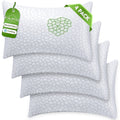 Orthopedic Support Queen Size Bed Pillows 4-Pack,3.3lb Shredded Memory Foam Filled,Hyper Soft & 3D Breathable Cooling Desigh Cover Fitti... - Hotel Quality Plush Sleeping Pillows - Default Title