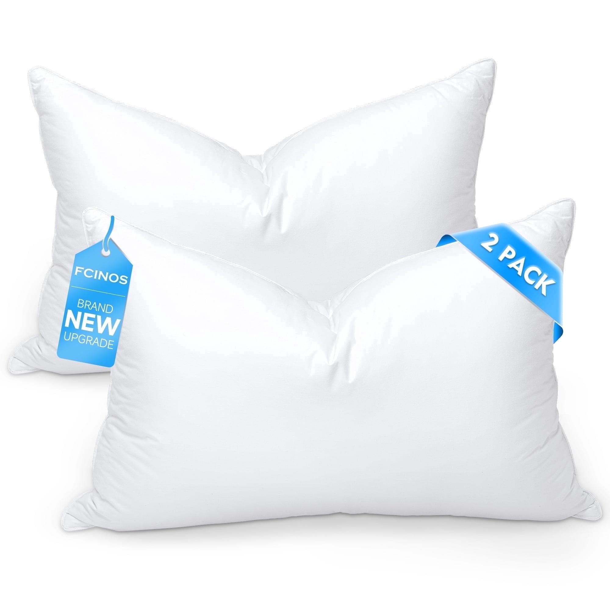 Ergonomic Memory Foam Pillows and Bed Pillows Queen Size for Sleeping,With 2 Set of Soft Cotton Cover- Pack of 2 - Orthopedic Shredded Foam Bed Pillow Set - Default Title
