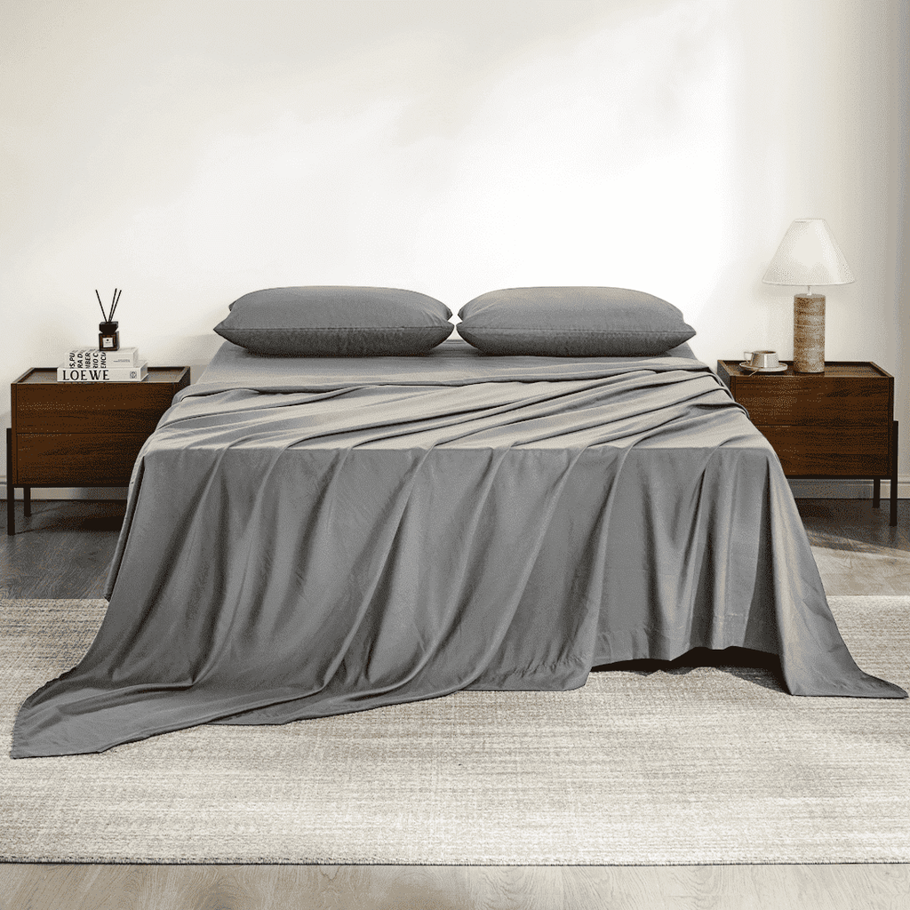 Wrinkle-Resistant Full Size Bed Sheets, 4 Piece Sheets 14” Deep Pocket Sheet & Pillowcase Sets Soft Microfiber Luxury Bedding Fitted Sh... - Premium Ultra-Soft Pillowcase Pair for Sleeping - Default Title