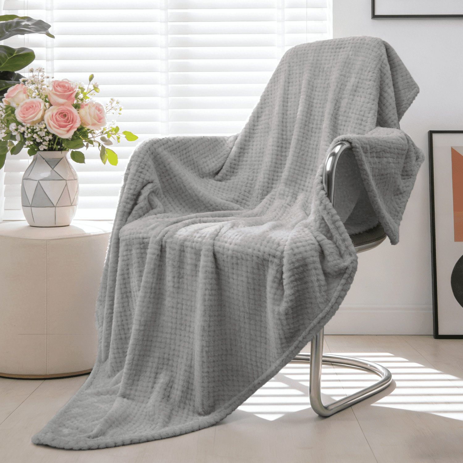 Decorative Knitted Soft Jacquard for Couch, Waffle Weave Fuzzy s for Home Decor, Lightweight and Warm Bed s for Bed Sofa Office Travel - Lightweight Plush Warm Blanket for All Seasons - Default Title