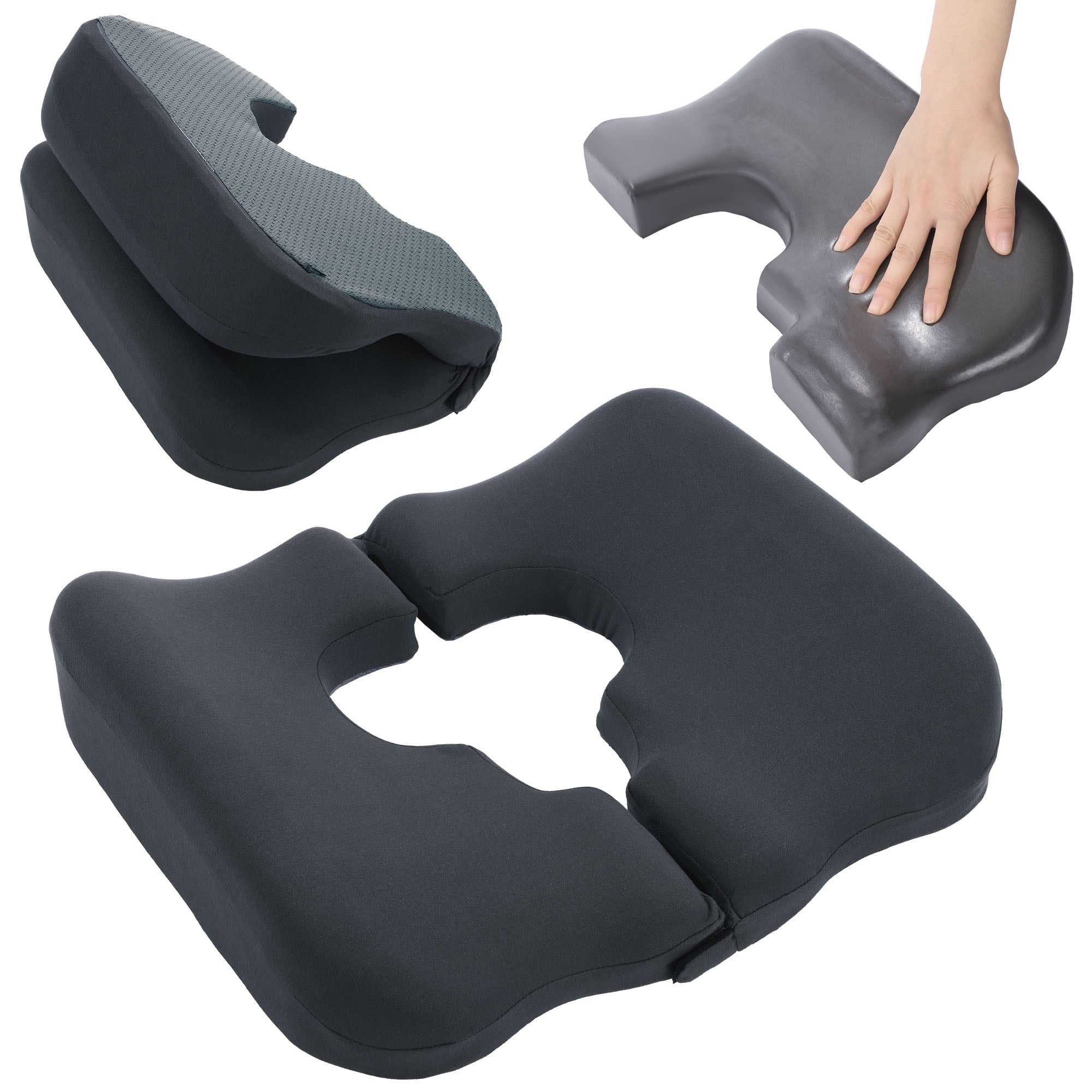 Ergonomic Memory Foam Memory Foam Bed Sore Cushions for Butt, Bedsore Pressure Relief Pillow for Sleeping and Sitting,Cushion for Bed Sores... - Ergonomic Memory Foam Pillow for Neck Pain Support - Default Title