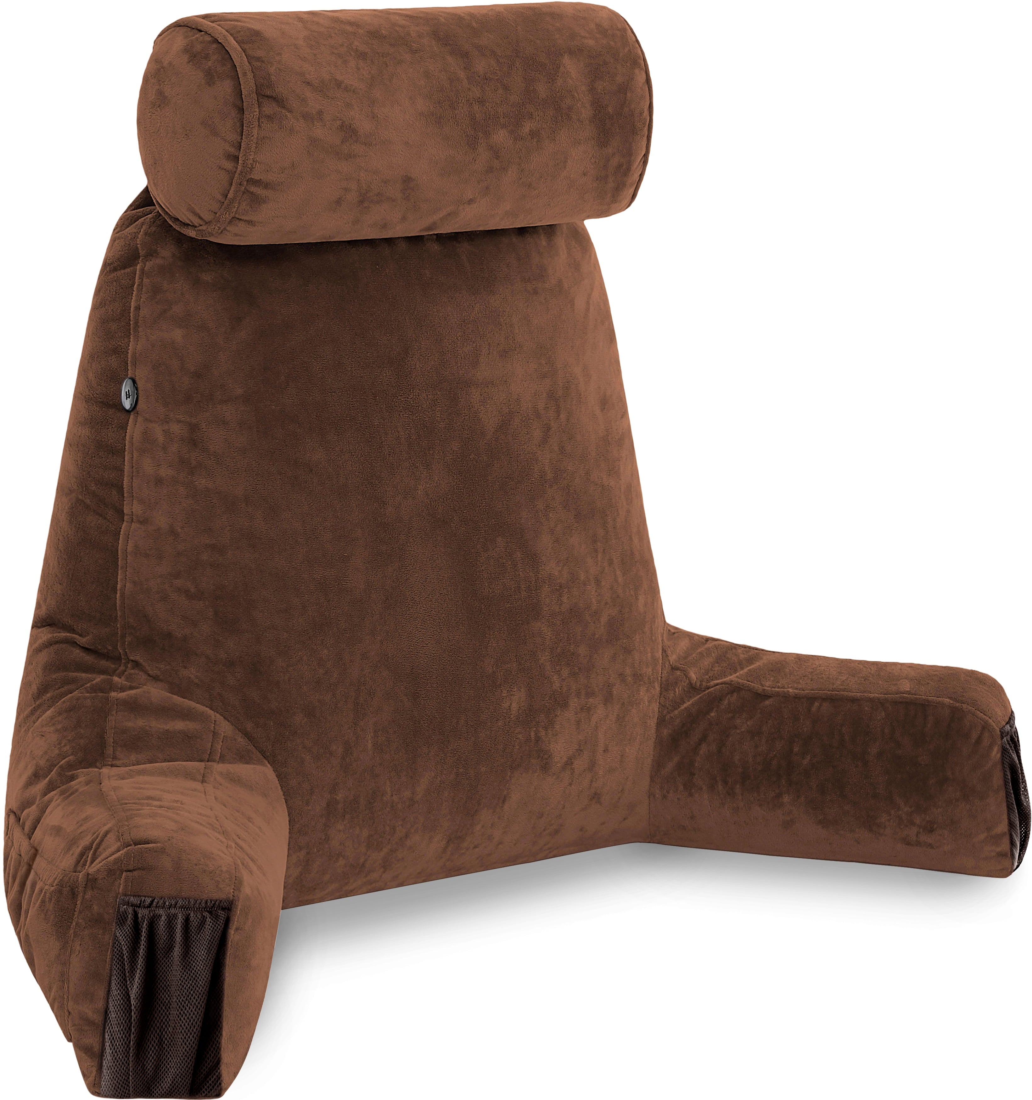 Hotel Collection Medium Chocolate Brown, Backrest - Detach Neck Roll, Removable Cover - Decorative Throw Pillow Cushion for Sofa & Bed - Default Title