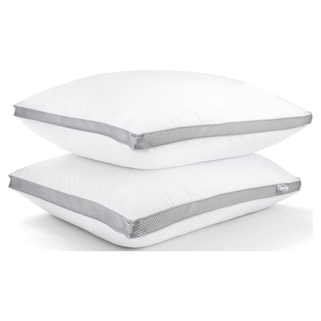 Hotel Collection 2 Pack Cotton Down Alternative Pillows,Queen Size Bed Pillows Gusseted Hypoallergenic - Decorative Throw Pillow Cushion for Sofa & Bed - Default Title