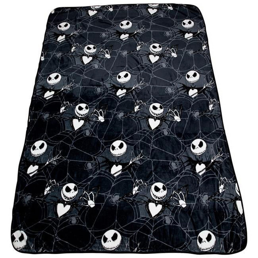 Lightweight Warm Nightmare Before Christmas Jack Skellington 62x90 Plush Throw Blanket, 100% Polyester - Cozy Fleece Throw Blanket for Couch & Bed - Default Title