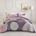 Fluffy Down Alternative 2 Pieces Pink Floral Comforter Set Twin Size, Botanical Bedding Sets with Cute Flowers Printing for Teen Girls - All-Season Down Alternative Comforter Insert - Default Title
